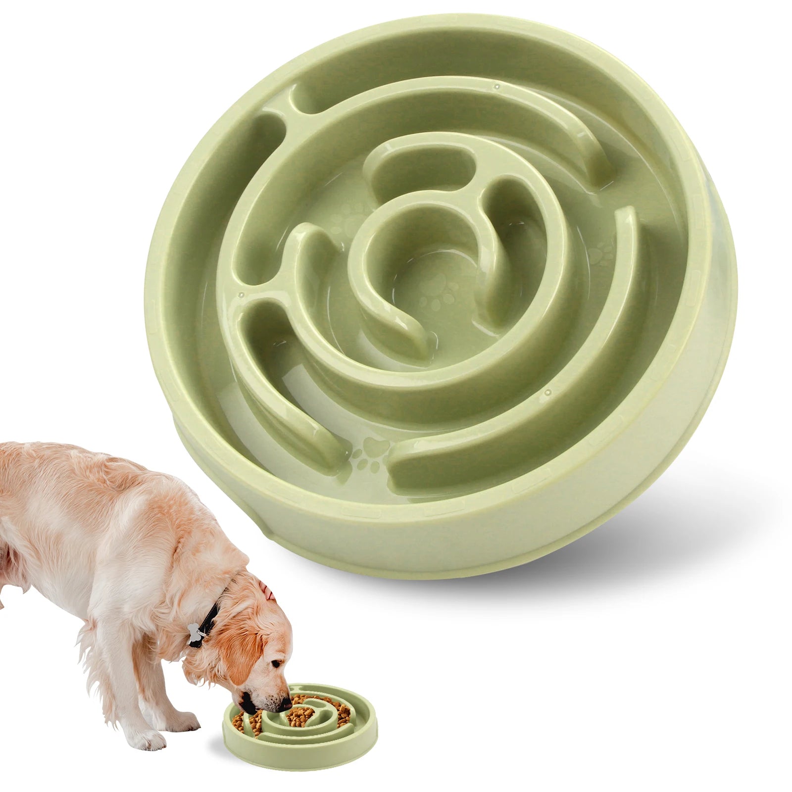 Anti-Gulp Slow Feeder Dog Bowl