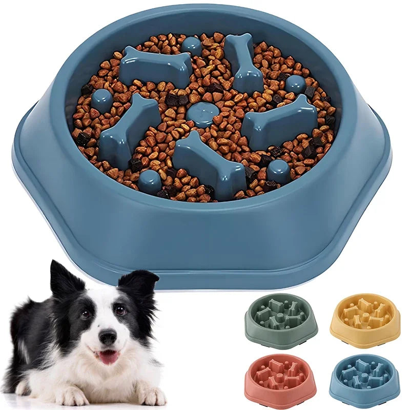 Puzzle Slow Feeder Dog Bowl — Anti-Choke