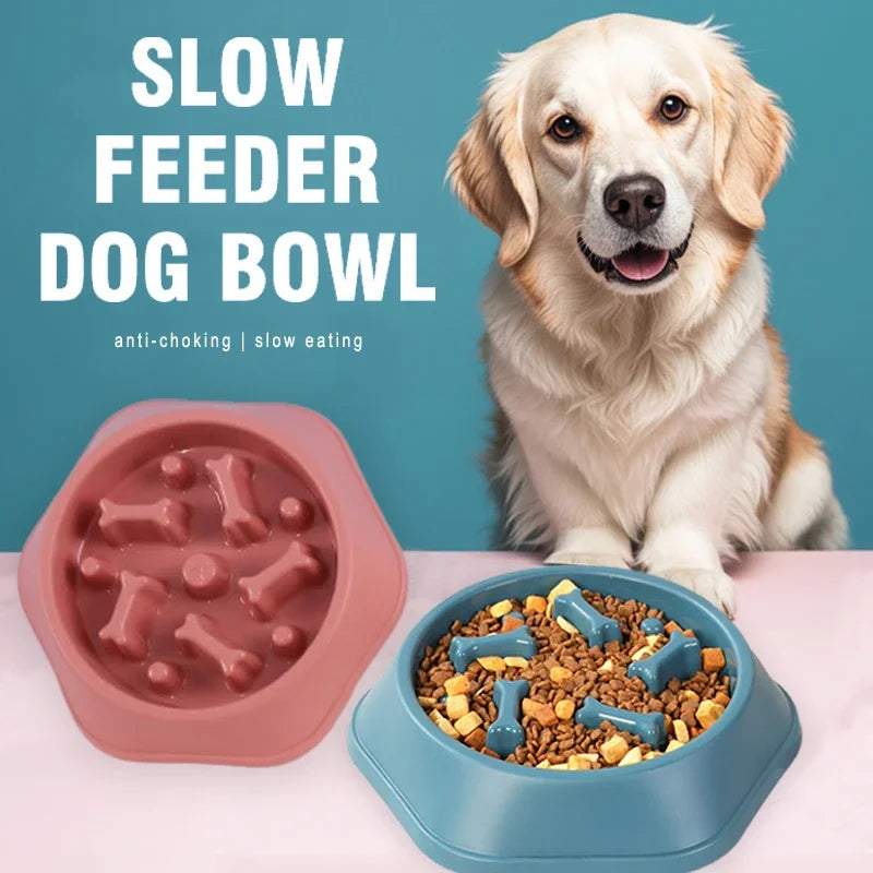 Puzzle Slow Feeder Dog Bowl — Anti-Choke