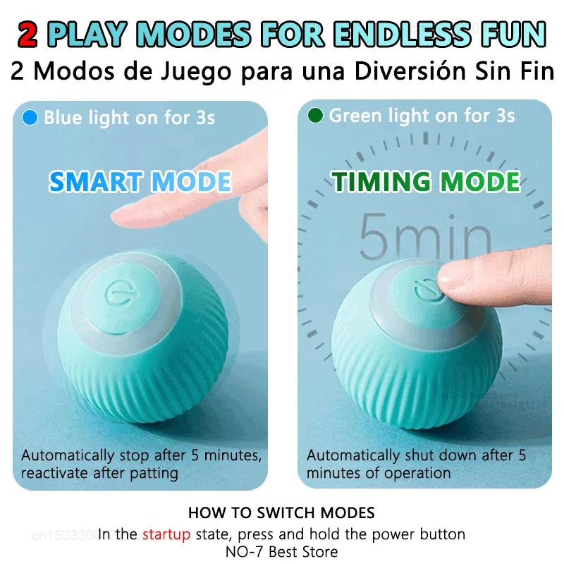 Electronic Auto-Rolling Cat Ball Toy