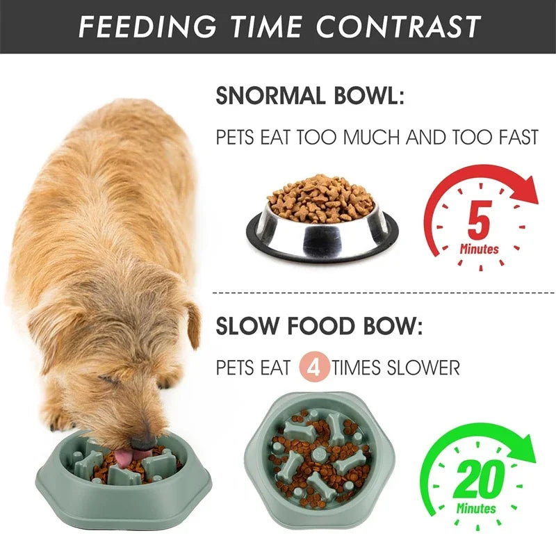 Puzzle Slow Feeder Dog Bowl — Anti-Choke