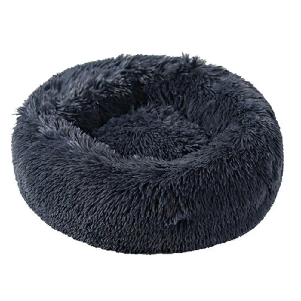 Faux Fur Calming Round Pet Bed — Washable